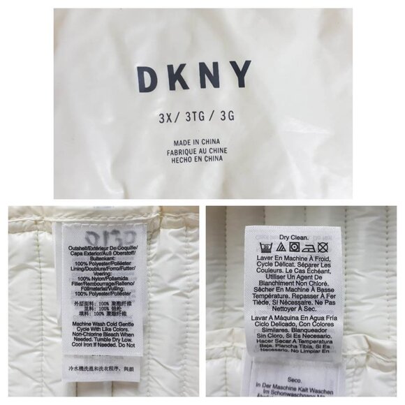 DKNY Built-in Vest Hooded Puffer Coat - Picture 8 of 16